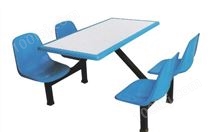 不锈钢四人连体桌椅