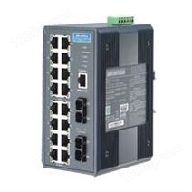 EKI-7556MI 16+2端口多模管理型千兆工业以太网交换机，宽温型