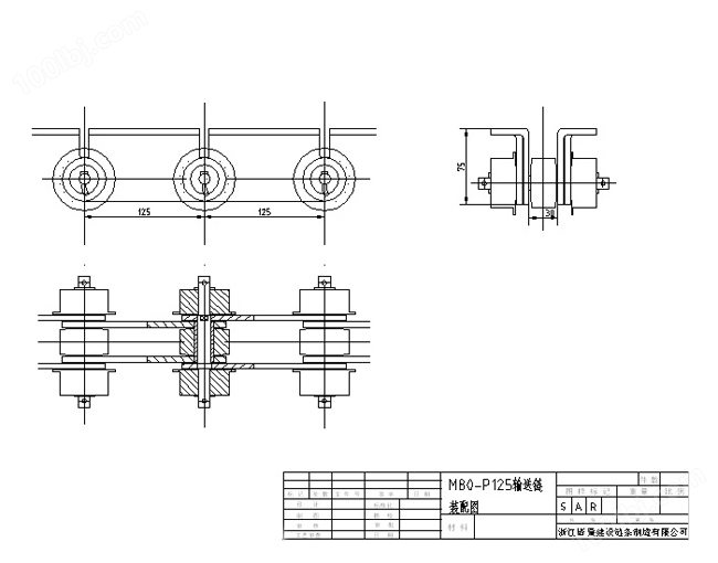 M80-P125输送链装配图
